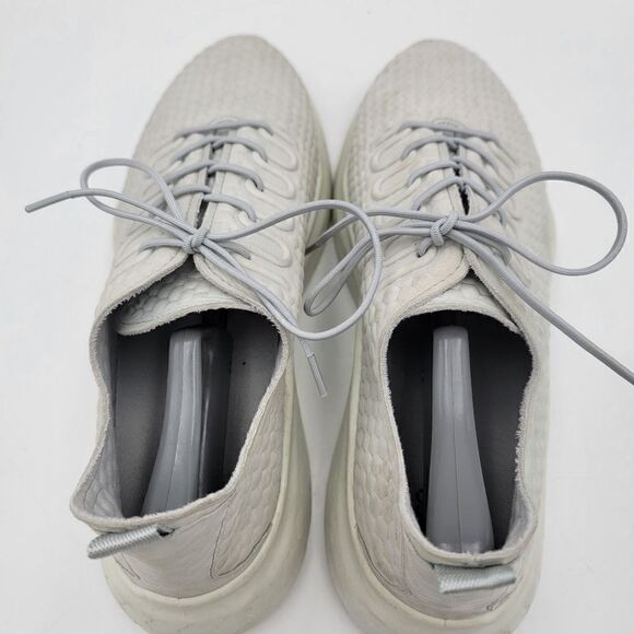 Ecco Therap Mens 12-12.5 Gray White Shoes Sneakers Athletic Walking Lace Up - Picture 10 of 14